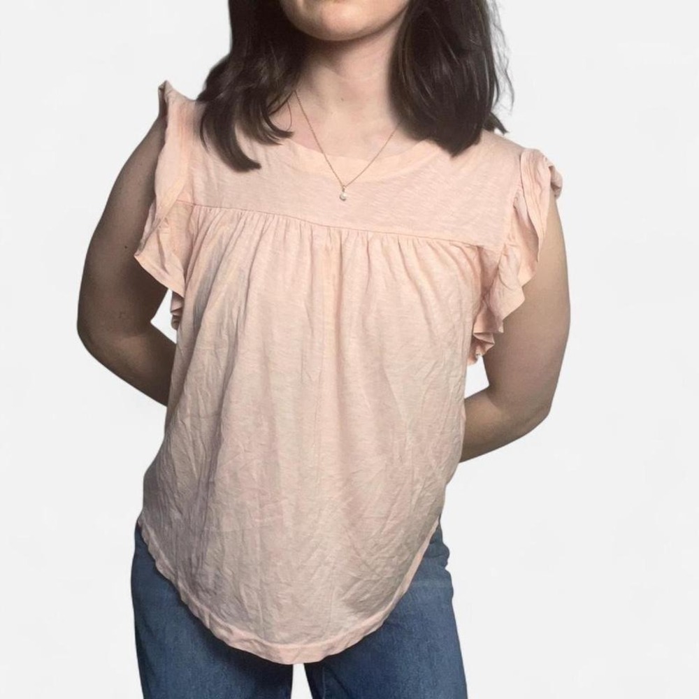 Sundry Ruffled Pink Top - Picture 2 of 7